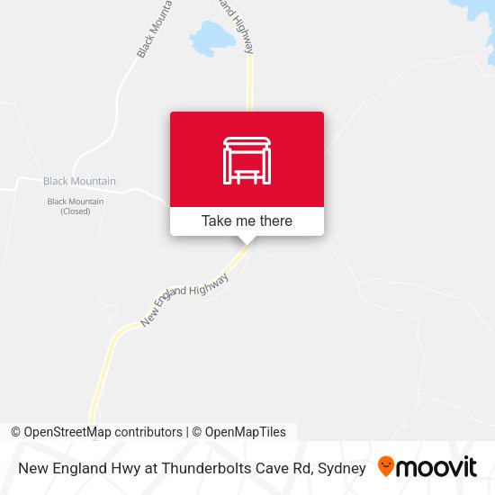 New England Hwy at Thunderbolts Cave Rd map