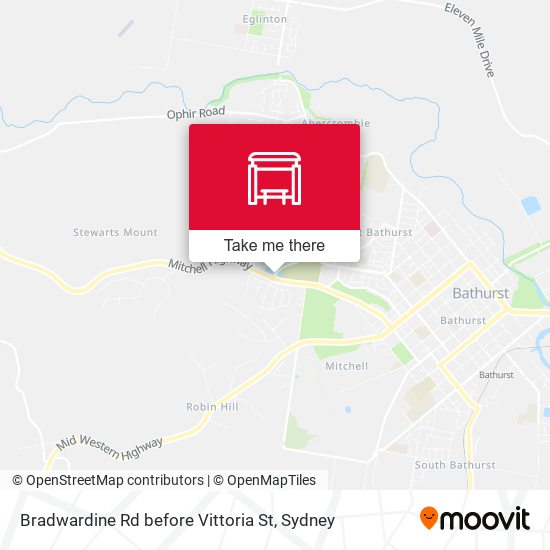 Bradwardine Rd before Vittoria St map