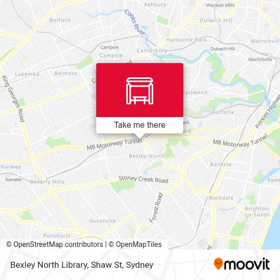 Mapa Bexley North Library, Shaw St