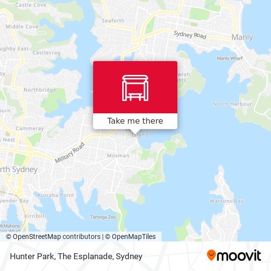 Hunter Park, The Esplanade map