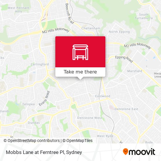 Mobbs Lane at Ferntree Pl map