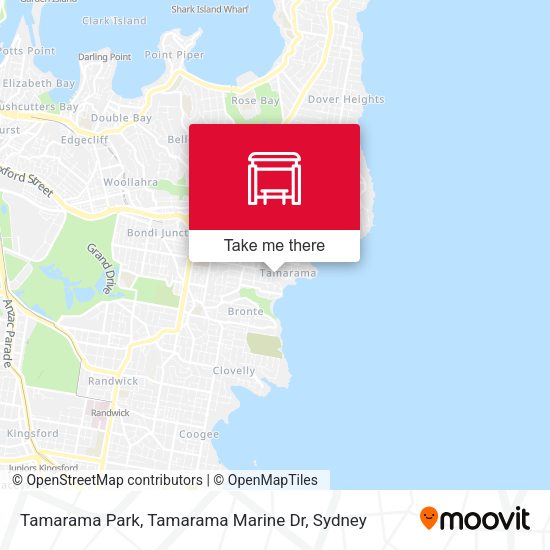 Tamarama Park, Tamarama Marine Dr map