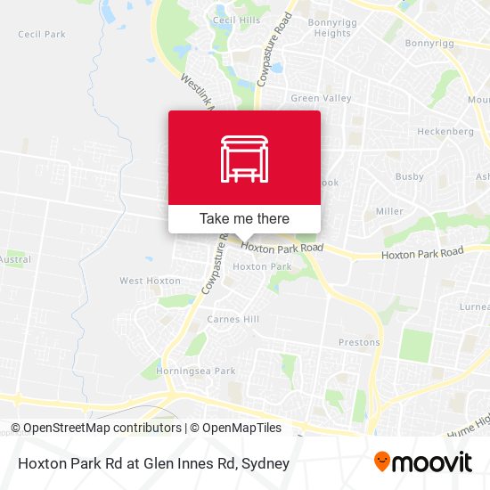 Hoxton Park Rd at Glen Innes Rd map
