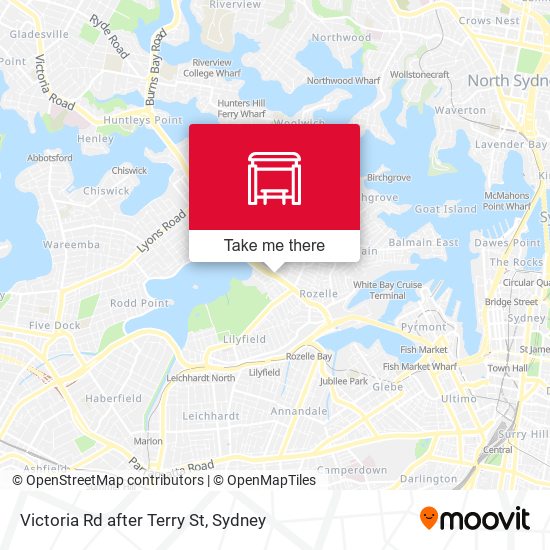 Victoria Rd after Terry St map