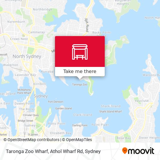 Mapa Taronga Zoo Wharf, Athol Wharf Rd