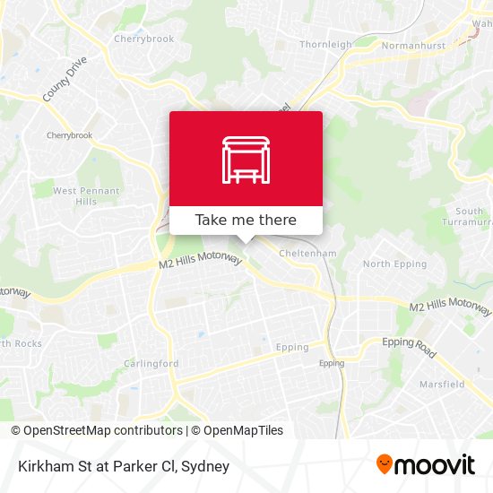 Kirkham St at Parker Cl map