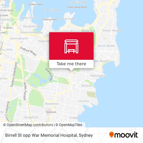 Birrell St opp War Memorial Hospital map