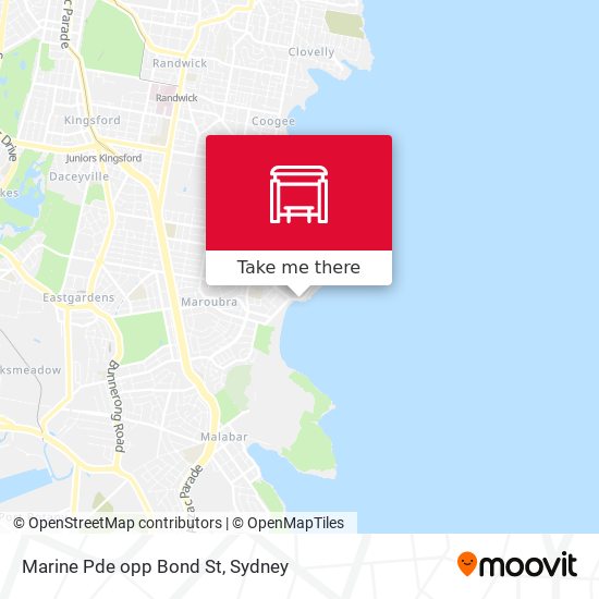 Mapa Marine Pde opp Bond St