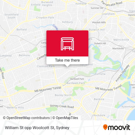 William St opp Woolcott St map