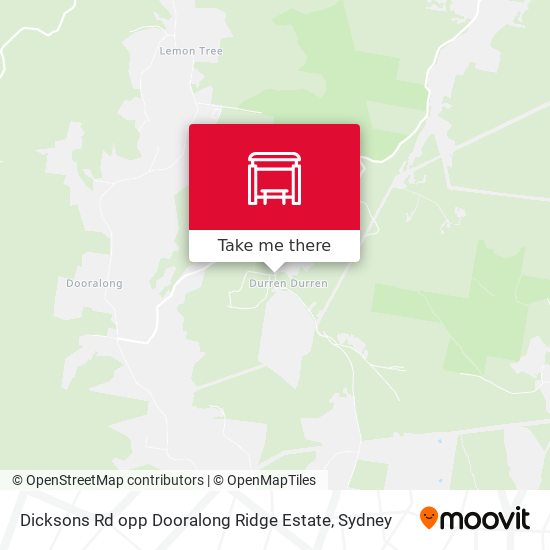 Dicksons Rd opp Dooralong Ridge Estate map