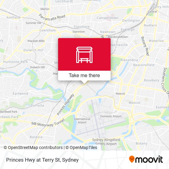 Princes Hwy at Terry St map