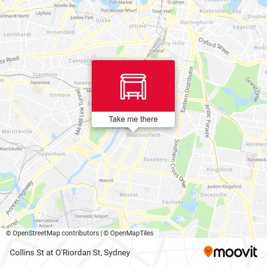 Collins St at O'Riordan St map