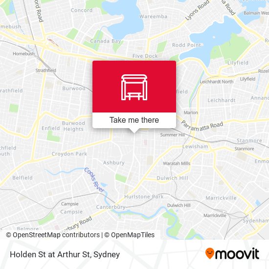 Holden St at Arthur St map