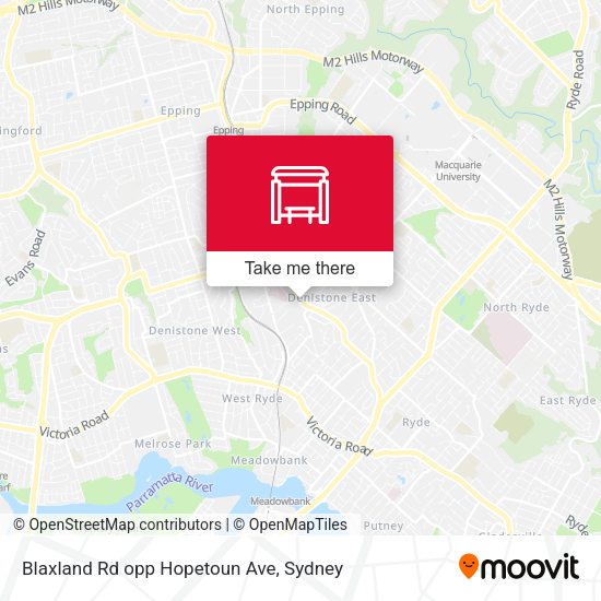 Blaxland Rd opp Hopetoun Ave map