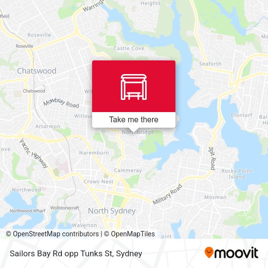 Sailors Bay Rd opp Tunks St map