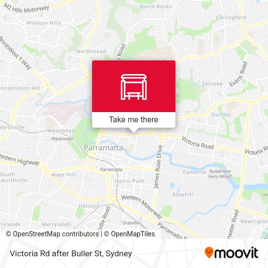 Victoria Rd after Buller St map