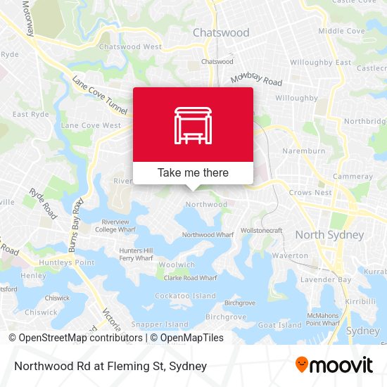 Northwood Rd at Fleming St map