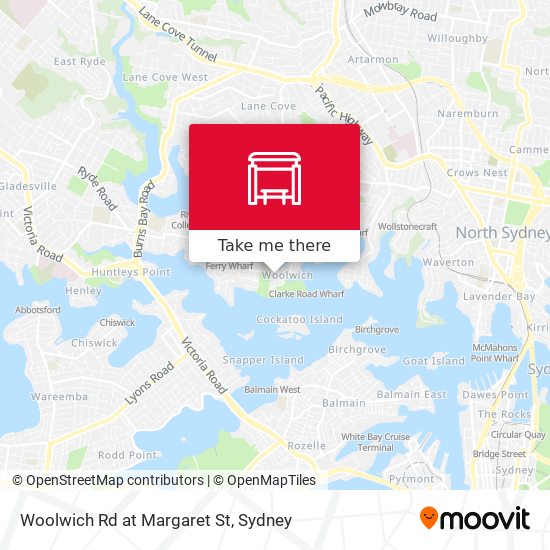 Woolwich Rd at Margaret St map