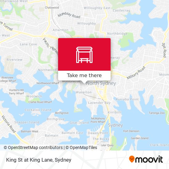 King St at King Lane map