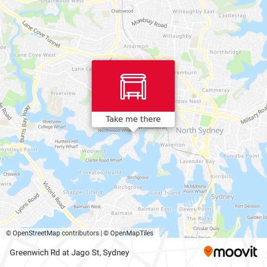 Greenwich Rd at Jago St map