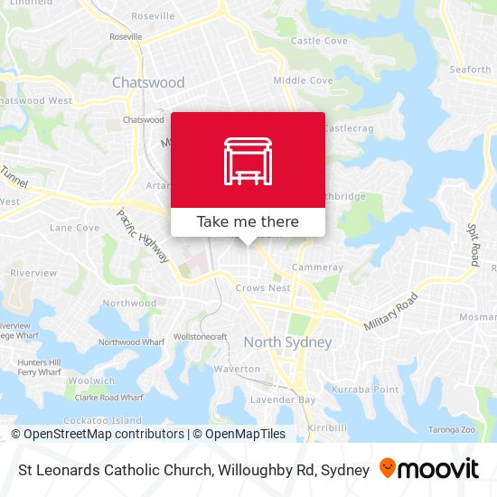 St Leonards Catholic Church, Willoughby Rd map