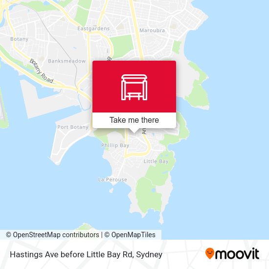 Hastings Ave before Little Bay Rd map