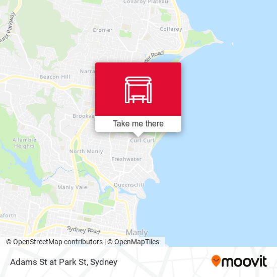 Adams St at Park St map