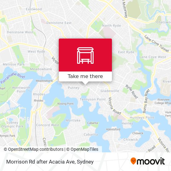 Morrison Rd after Acacia Ave map