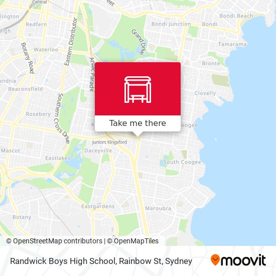 Randwick Boys High School, Rainbow St map