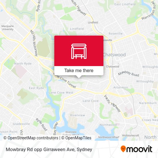 Mowbray Rd opp Girraween Ave map