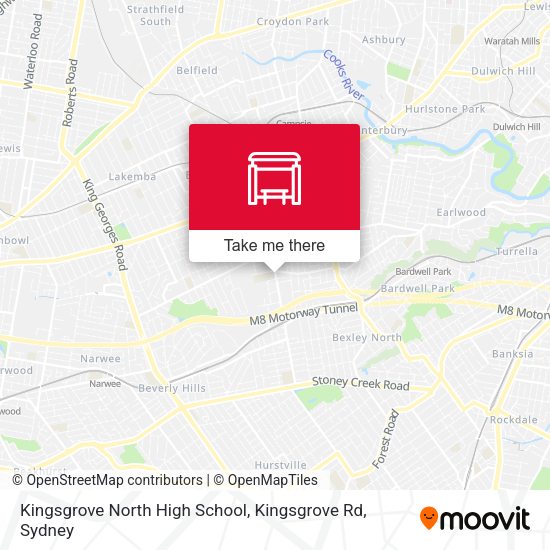 Kingsgrove North High School, Kingsgrove Rd map