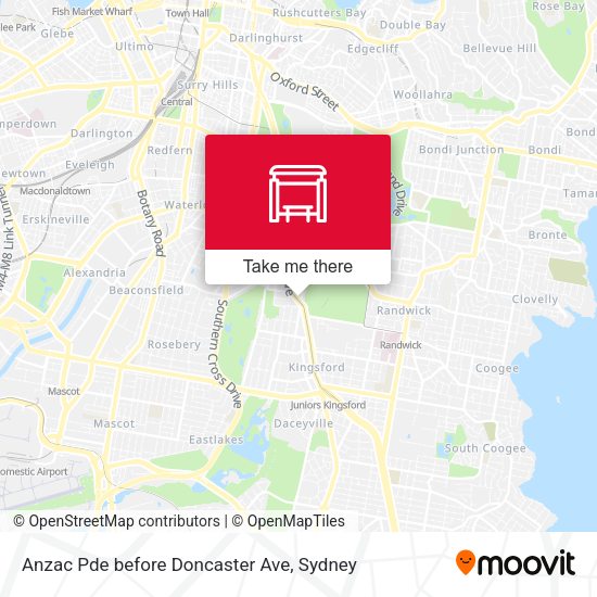 Anzac Pde before Doncaster Ave map