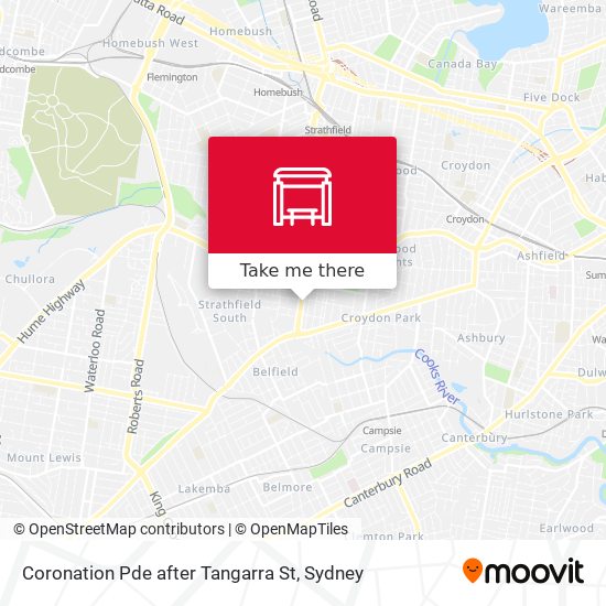 Coronation Pde after Tangarra St map