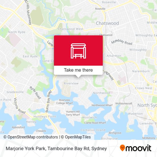 Marjorie York Park, Tambourine Bay Rd map