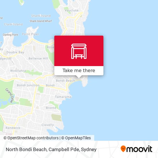 North Bondi Beach, Campbell Pde map