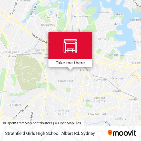 Mapa Strathfield Girls High School, Albert Rd