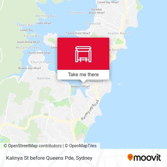 Kalinya St before Queens Pde map