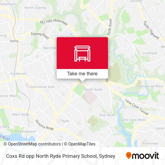 Coxs Rd opp North Ryde Primary School map
