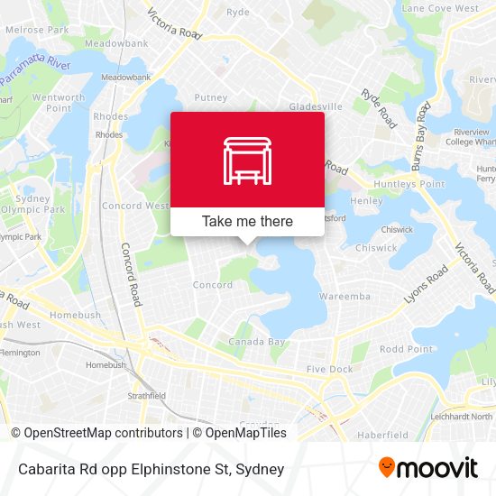 Cabarita Rd opp Elphinstone St map