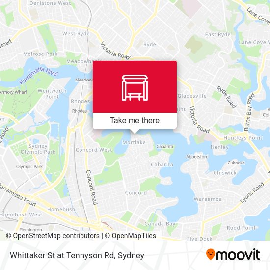Whittaker St at Tennyson Rd map