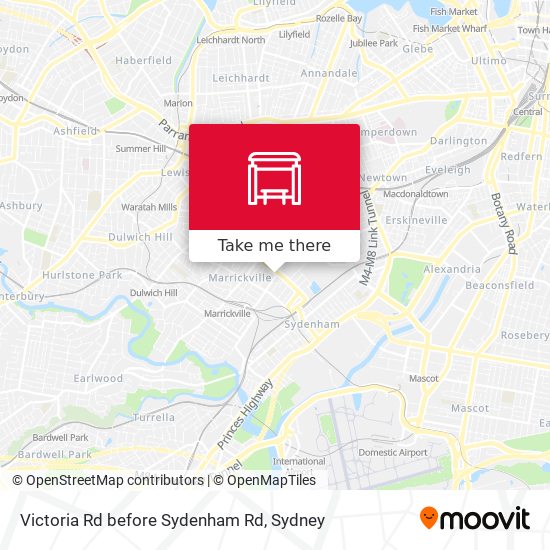 Victoria Rd before Sydenham Rd map
