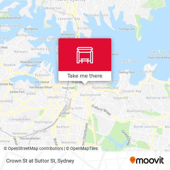 Crown St at Suttor St map
