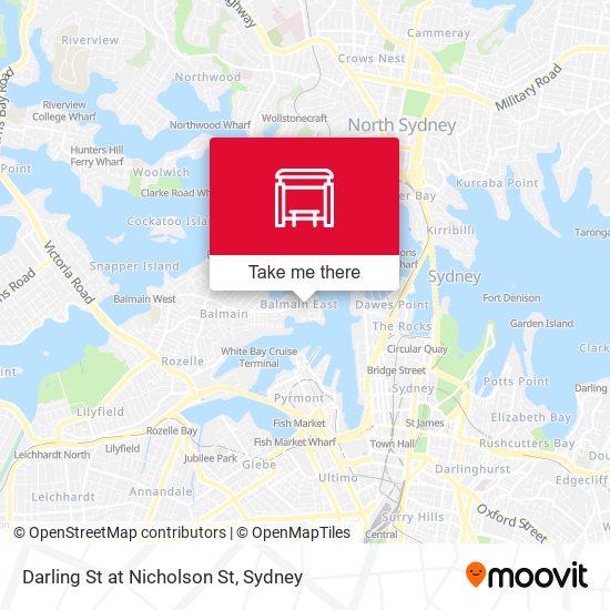 Darling St at Nicholson St map