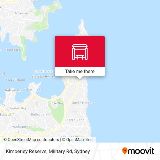 Kimberley Reserve, Military Rd map