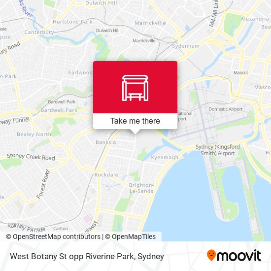 West Botany St opp Riverine Park map