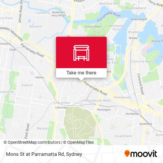 Mons St at Parramatta Rd map