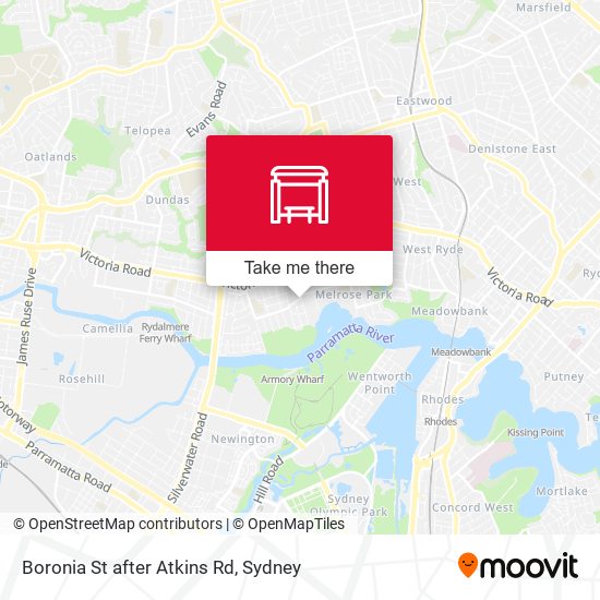 Boronia St after Atkins Rd map
