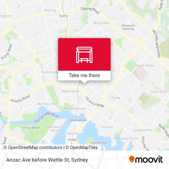 Anzac Ave before Wattle St map