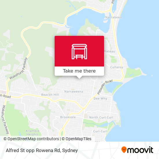 Alfred St opp Rowena Rd map