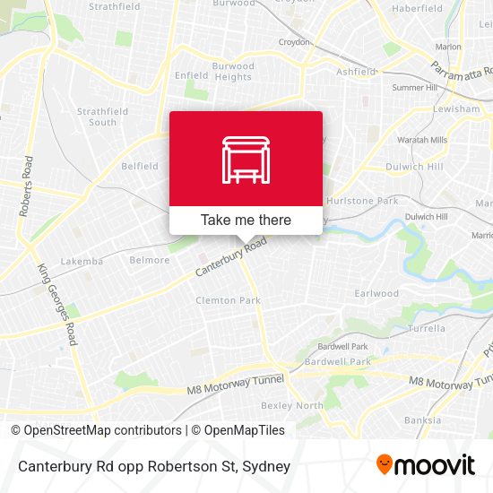 Canterbury Rd opp Robertson St map